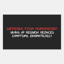 Homophobia Cure Stickers