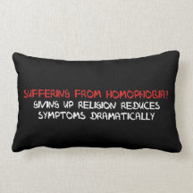 Homophobia Cure Throw Pillows