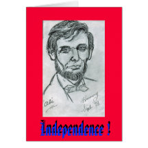 Honest Abe, Independence ! Card