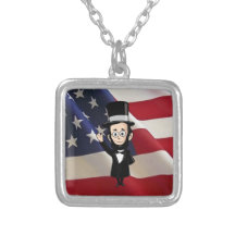 Honest Abe Lincoln and Old Glory Pendant