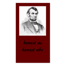honest as honest abe business card