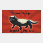 Honey Badger -custom text- Rectangle Stickers