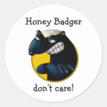 Honey Badger -custom text- Round Sticker