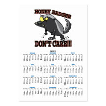 HONEY BADGER DONT CARE FUNNY CARTOON BUSINESS CARD TEMPLATE