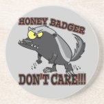 HONEY BADGER DONT CARE FUNNY CARTOON DRINK COASTERS