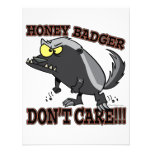 HONEY BADGER DONT CARE FUNNY CARTOON INVITATIONS
