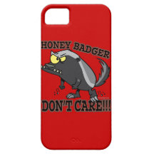 HONEY BADGER DONT CARE FUNNY CARTOON iPhone 5 CASE