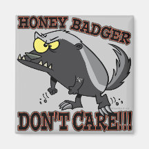 HONEY BADGER DONT CARE FUNNY CARTOON REFRIGERATOR MAGNET