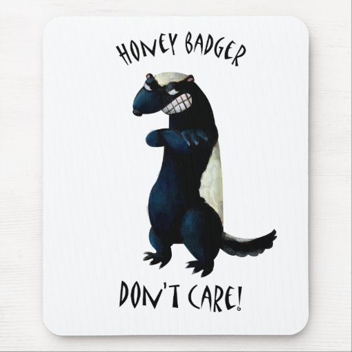 Honey Badger don't Care! Mouse Mats