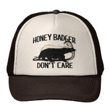 honey badger don't care trucker hats