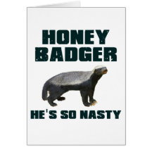Honey Badger He's So Nasty Cards