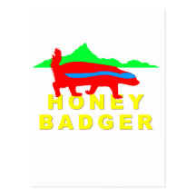 Honey Badger Postcard