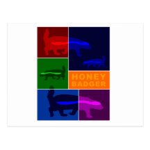 honey badger postcard