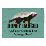 Honey Badger Profile View Greeting Card