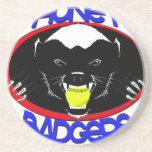 Honey Badger Softball Drink Coasters