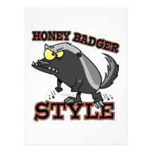 HONEY BADGER STYLE PERSONALIZED ANNOUNCEMENT