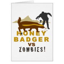 honey badger vs zombies card