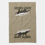 Honey Badger Wild Animal Hand Towels