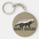Honey Badger Wild Animal Key Chain