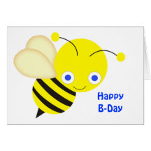 Honey Bee Birthday Greeting Cards