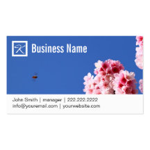 Honey Bee Flying to Flowers Business Card