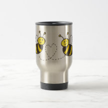 Honey Bees with Heart Mugs