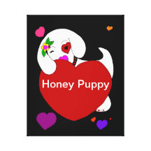 Honey Puppy Wrapped Canvas Canvas Print