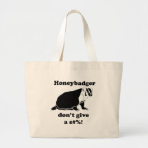 Honeybadger don't care canvas bag