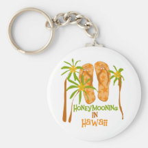 Honeymooning in Hawaii Keychain