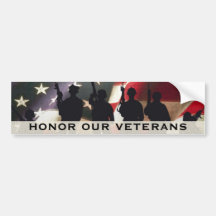 Honour Our Military Veterans Bumper Sticker