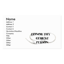 Honour Thy Cement Person Business Cards
