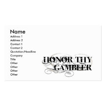 Honour Thy Gambler Business Card Template
