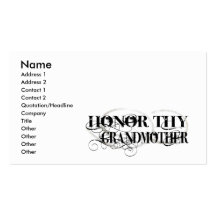 Honour Thy Grandmother Business Card Template
