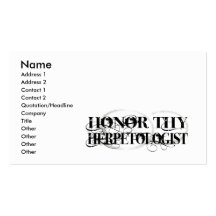 Honour Thy Herpetologist Business Card Template
