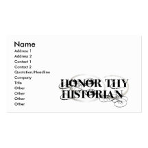 Honour Thy Historian Business Card Templates