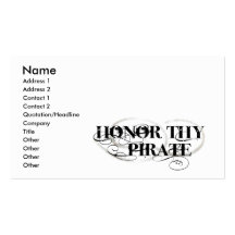 Honour Thy Pirate Business Card Templates