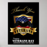 Honouring those who served.  Happy Veterans Day Poster