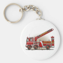 Hook and Ladder Fire Truck Keychain