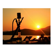 Hookah Sunset Postcard