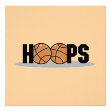 Hoops Basketball T-shirts and Gifts Personalized Announcement