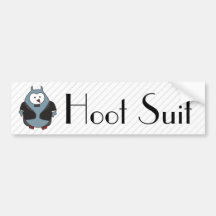 Hoot Suit Bumper Sticker
