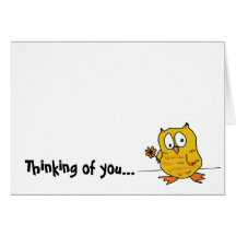 hootio, thinking of you card