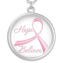 Hope Believe Breast Cancer Custom Necklace