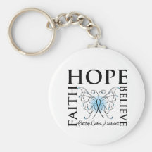 Hope Believe Faith - Prostate Cancer Key Chain