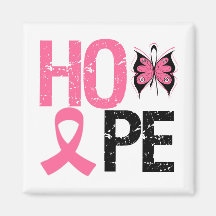 Hope Breast Cancer Awareness Refrigerator Magnet