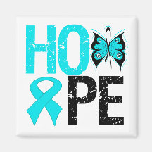 HOPE Butterfly Ribbon Addiction Recovery Fridge Magnets