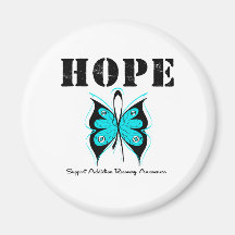 HOPE Butterfly Ribbon Addicton Recovery Magnet