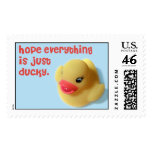 Hope everything is just ducky. postage stamp