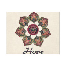 HOPE Fabric Collage Flower Inspiration Series Canvas Prints