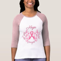 Hope Faith Love Strength Breast Cancer Tees